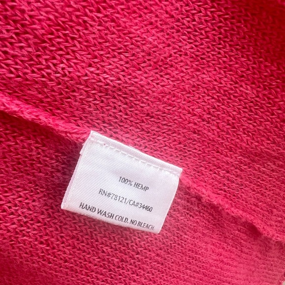 EILEEN FISHER 100% Hemp Coral Pink Cardigan – Size XL - Picture 4 of 9